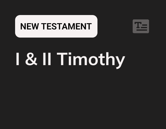 I & II Timothy